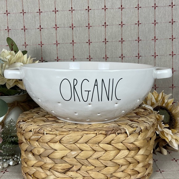 Rae Dunn Other - Rae Dunn “Organic” XL Colander/ Strainer Bowl Double Handle HTF Piece 10.75”